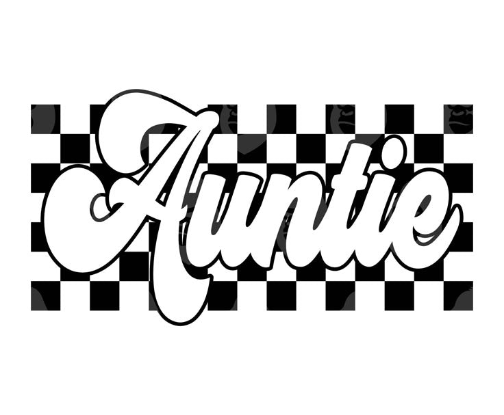 Auntie Checkered Decal