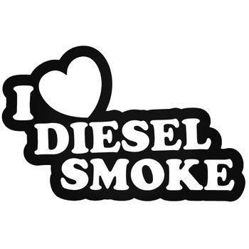 I Love Diesel Smoke Decal